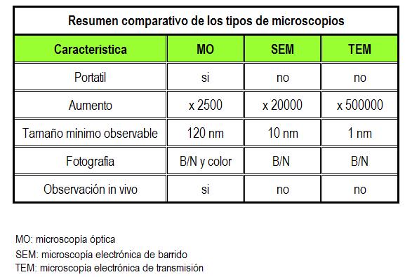 comparativa microcopios